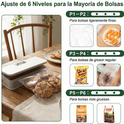 Sellador de Bolsas Portátil Magnetico para Conservar tus Alimentos o Snacks