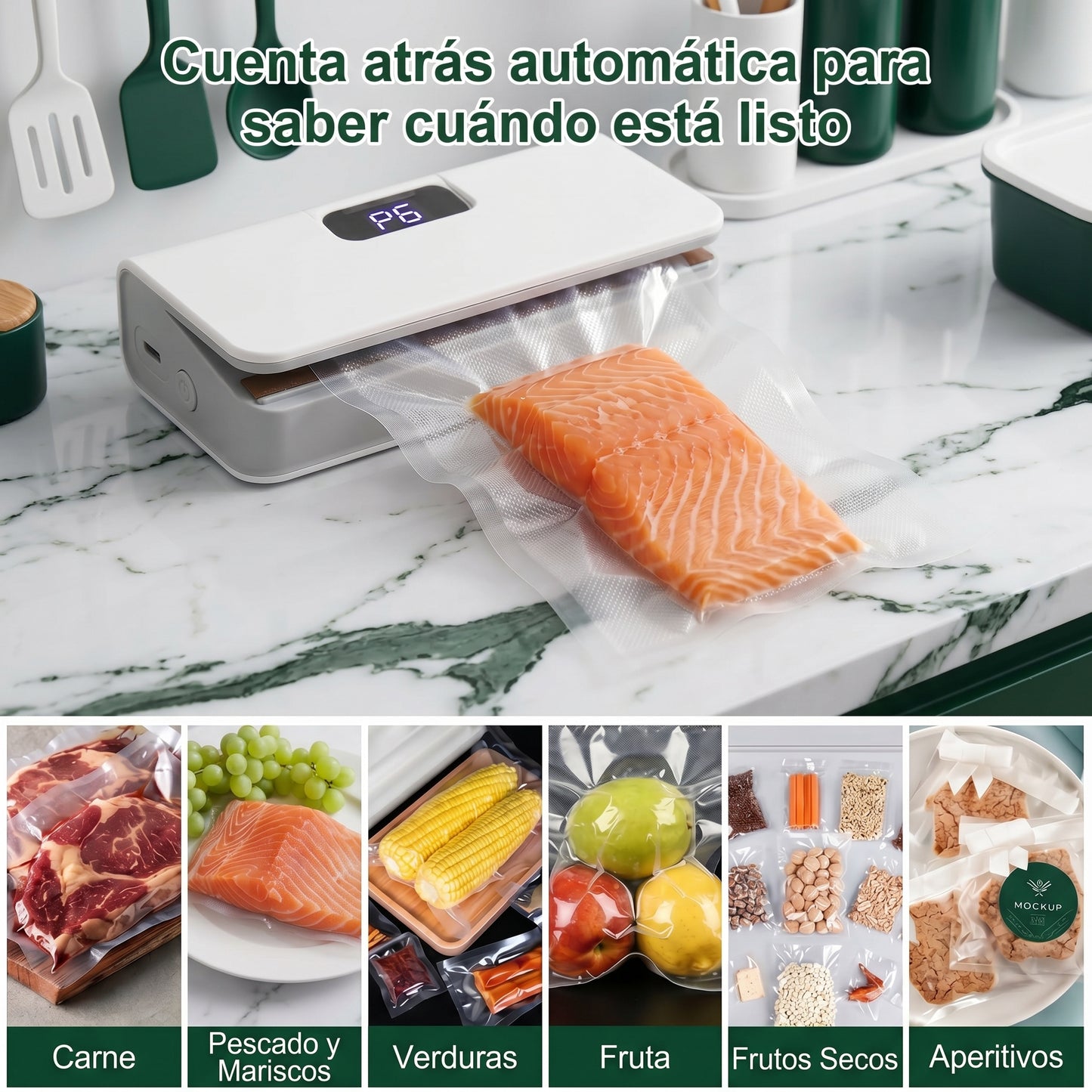 Sellador de Bolsas Portátil Magnetico para Conservar tus Alimentos o Snacks