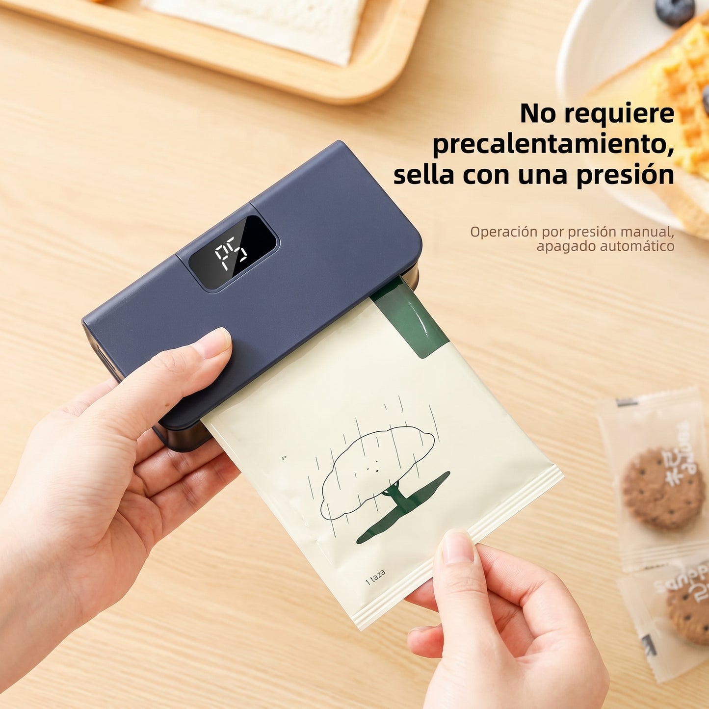 Sellador de Bolsas Portátil Magnetico para Conservar tus Alimentos o Snacks